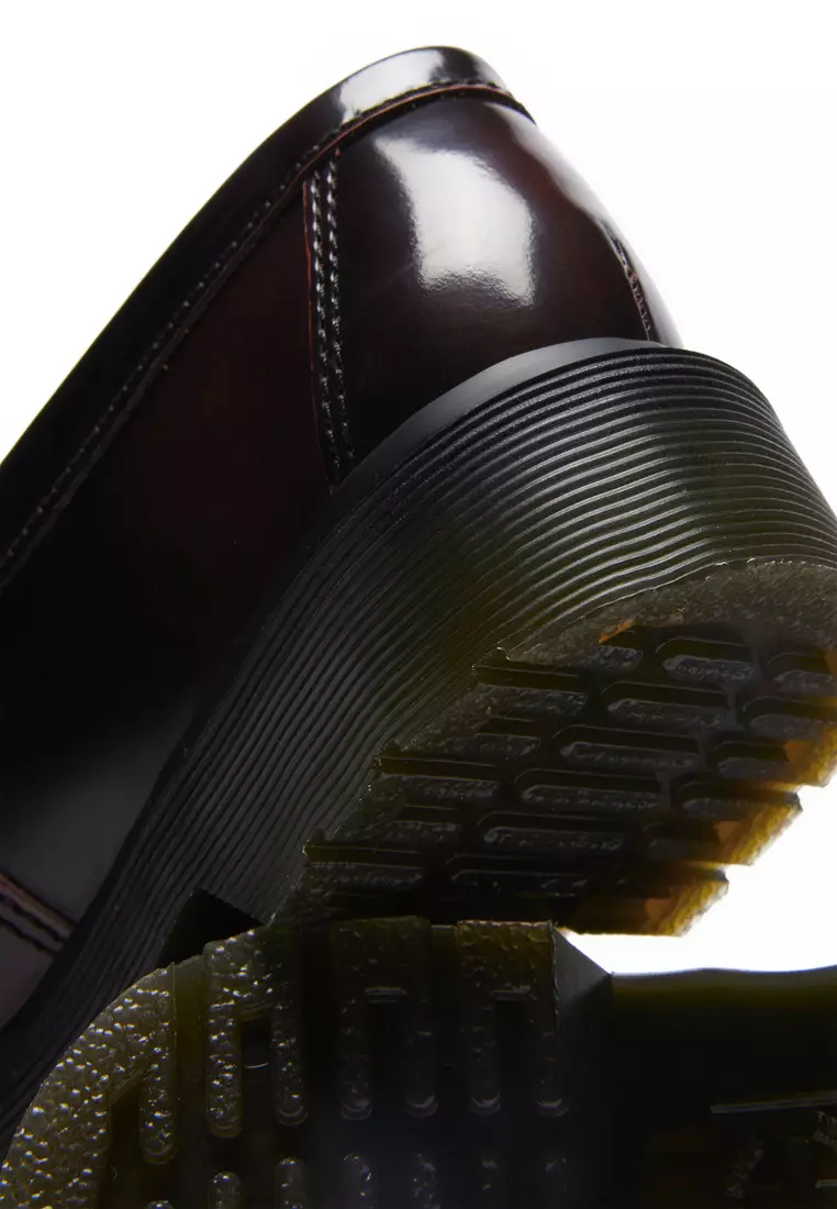 Penton Heart Two-Tone Arcadia Rub Off Leather Black + Cherry Red Loafers - Women