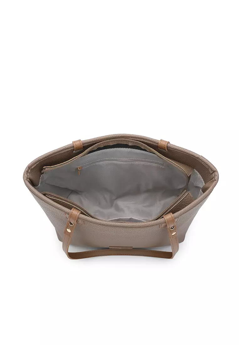 Women's Tote Bag / Shoulder Bag / Top Handle Bag - Khaki