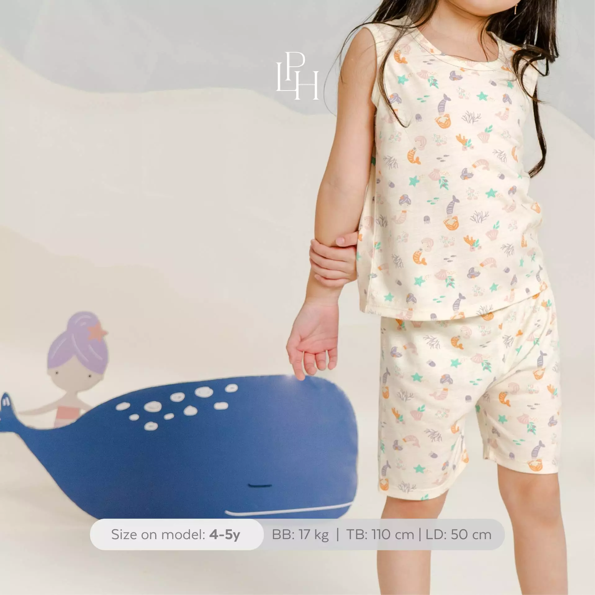Little Palmerhaus - Little Wear Kids Sleeveless Set 39.0 (Setelan Anak Lengan Kutung / Buntung 1-5 Tahun) Crab