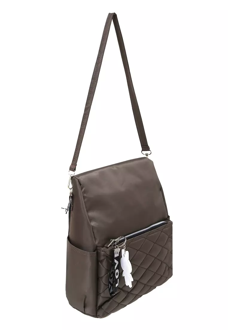 Ana Tas Ransel Wanita Simple Backpack Woman Premium Quality - Brown