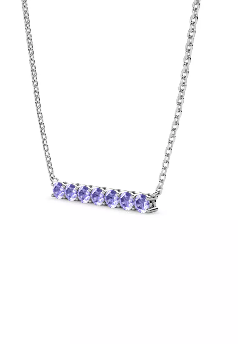 Myriad Birth Stone Pendant June Alexandrite WG - Kalung Crystal by Her Jewellery