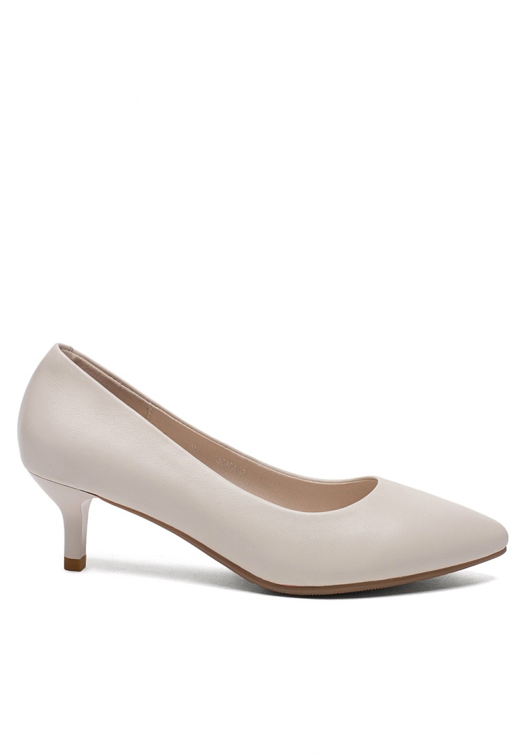 5CM Leather Uniform Pointy Pumps 1656-1