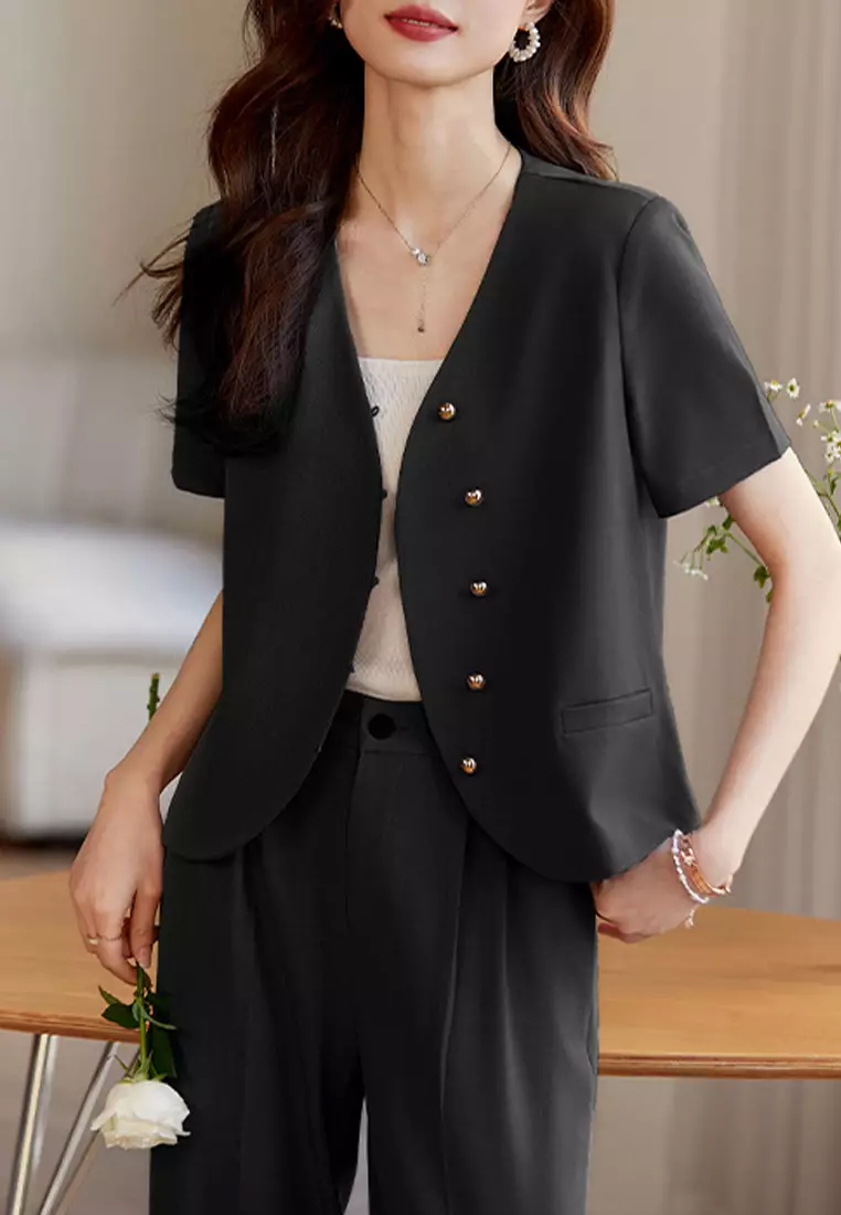 Comfortable Short Sleeve Suit Jacket YGH-EG1303