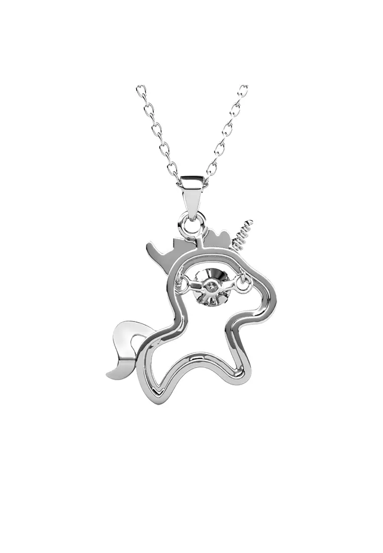 Dancing Shio Pendant Horse ( Kuda ) - Kalung Crystal Swarovski by Her Jewellery