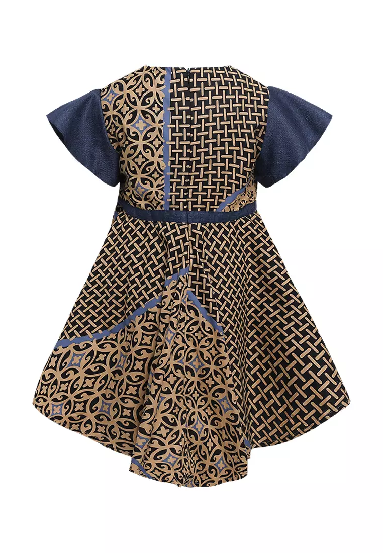 Dress Anak Perempuan Batik 4Th-12Th Delila Brown