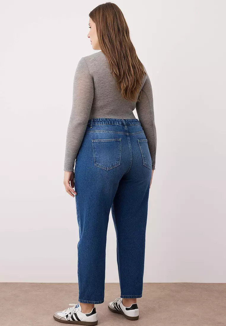 Trendyol Jeans Algodón Elástico Jeans Mujer Trendyol - Cintura