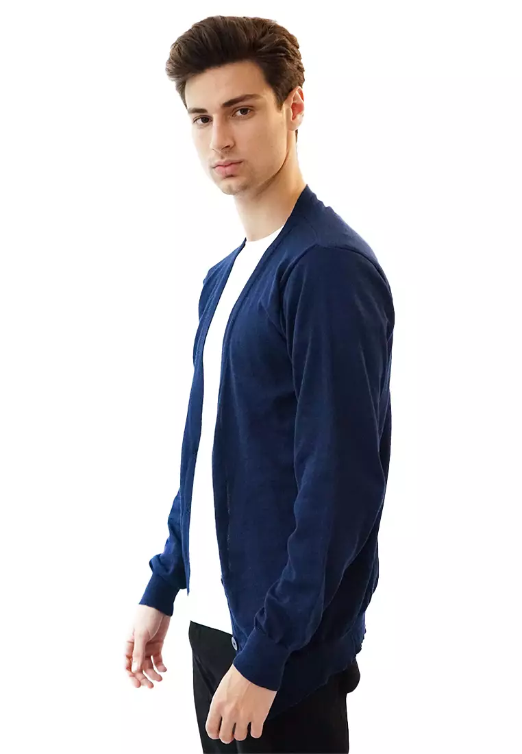 Cardigan Pria Oversize Sweater Korea Big Size Jumbo Dongker