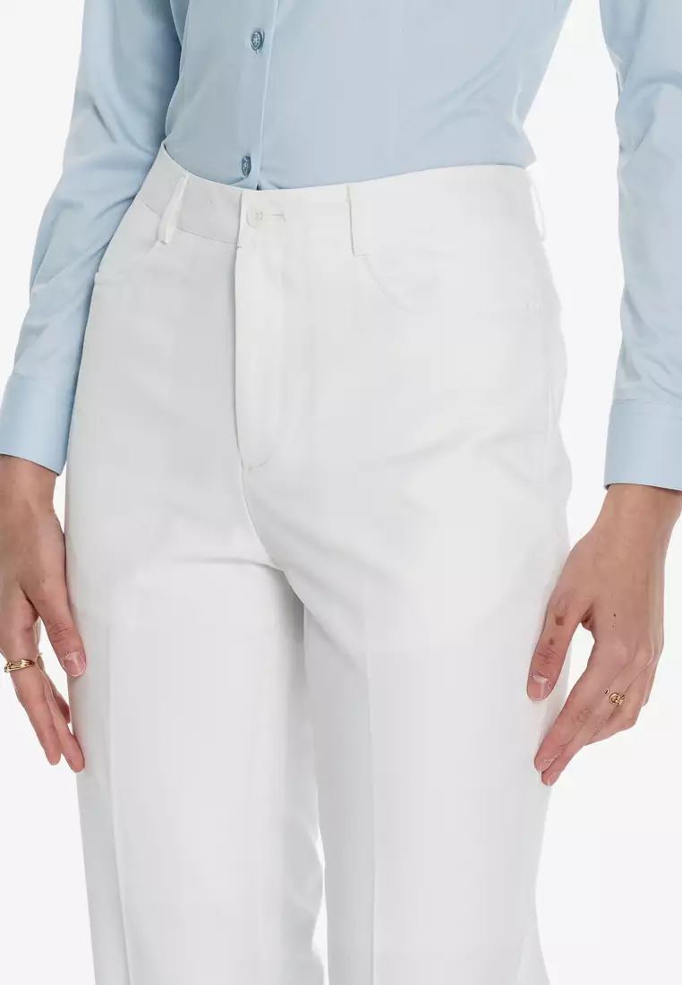 白色直筒版西裝褲(可機洗)