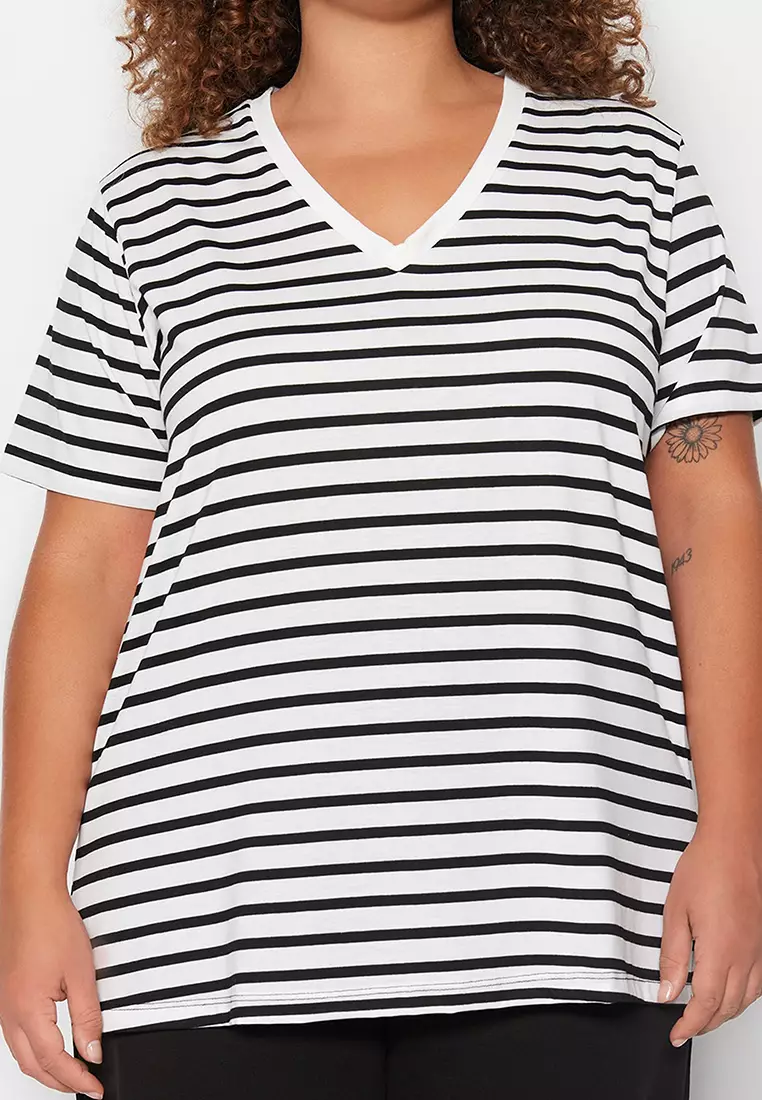 Plus Size Striped T-Shirt