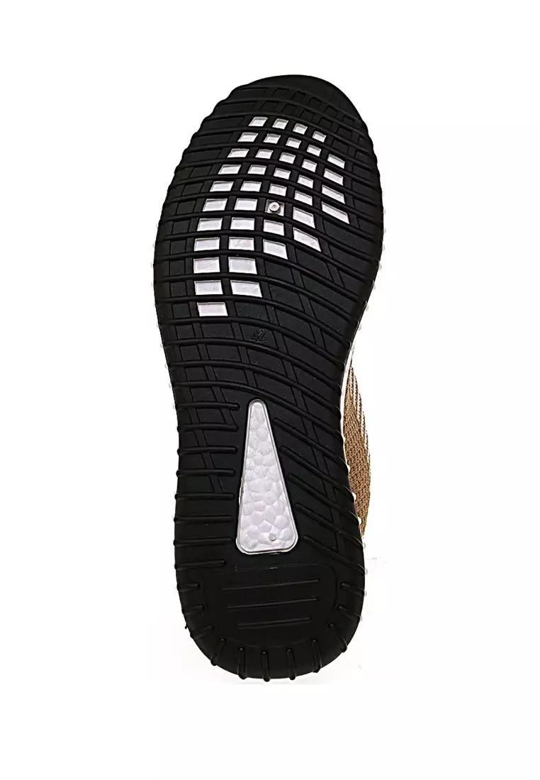 Chayton Sepatu Olahraga Pria Sneakers Casual Sport Shoes Material Flyknit Mesh ORIGINAL - Khaqi