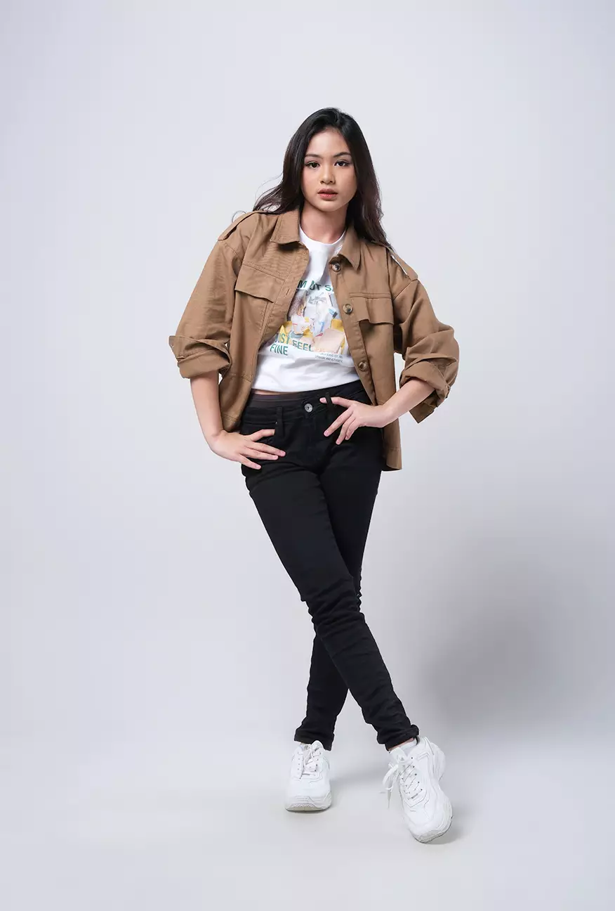 Jaket Wanita Maya Brown Outer