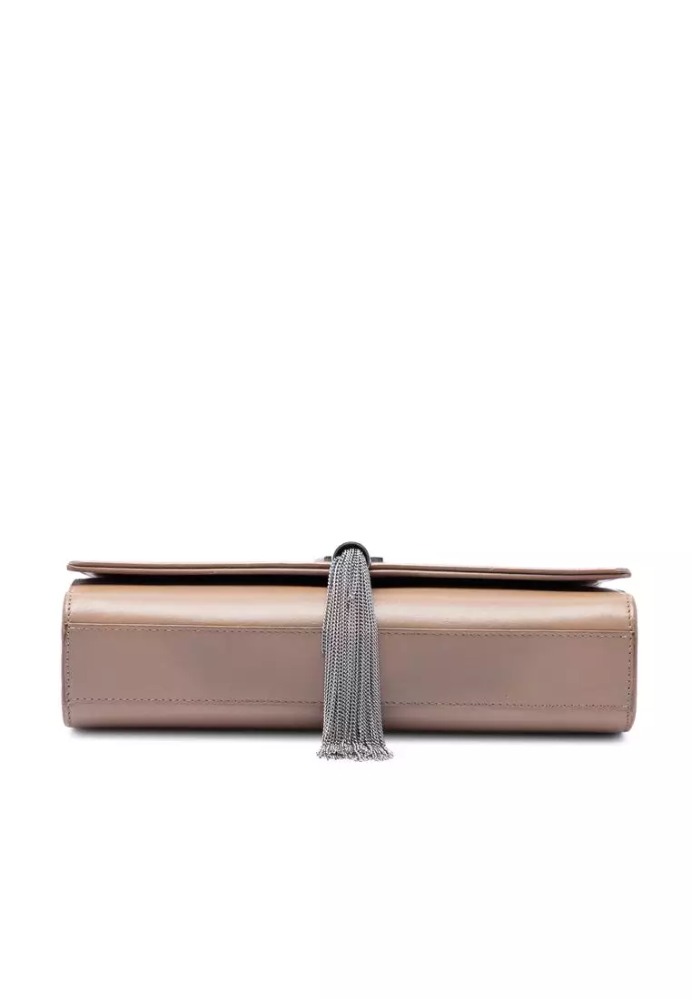 Pre-Loved Saint Laurent Medium Smooth Calfskin Classic Monogram Kate Tassel Crossbody