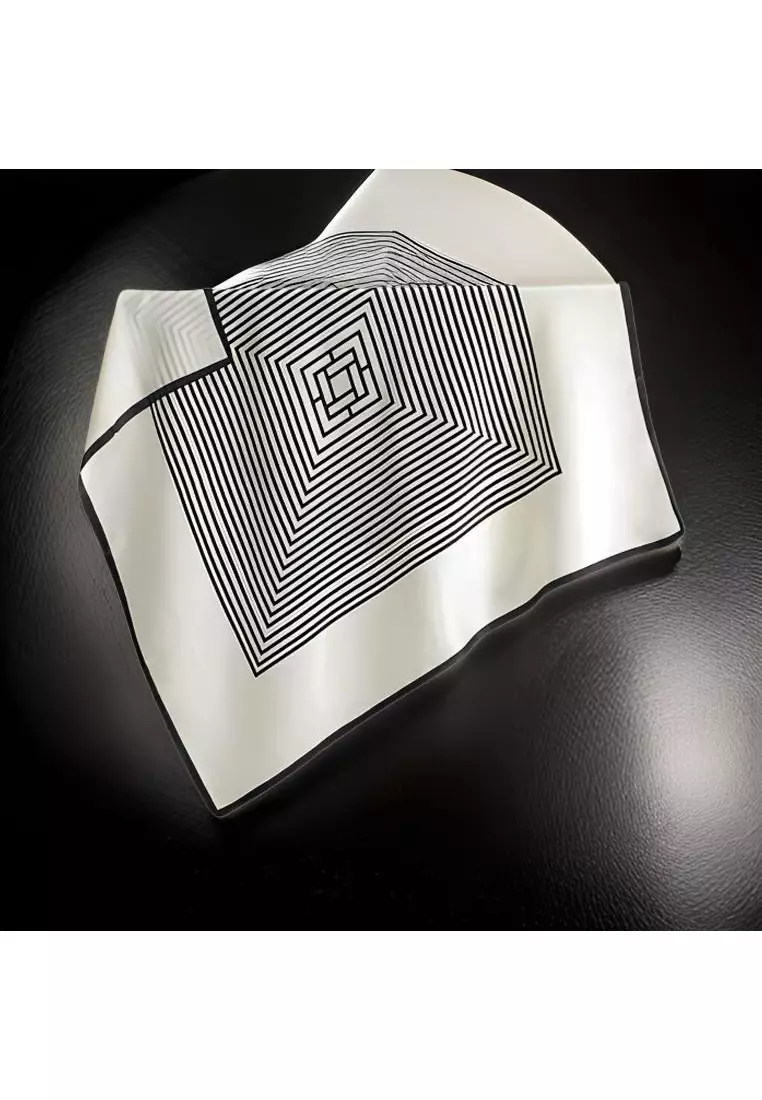 Luxury Silk Ladies' Large Scarf, Sun-Proof Crepe Satin, Premium Souvenir.