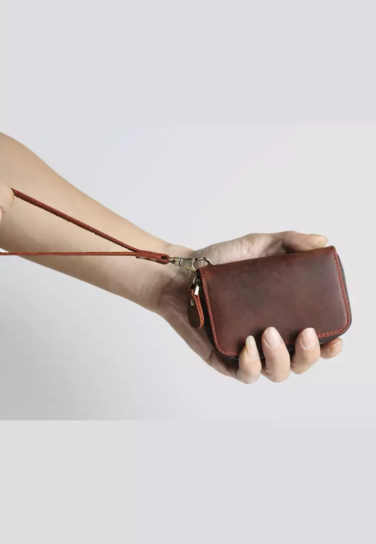 Buy Twenty Eight Shoes Full Grain Leather Double Zipper Key Cover