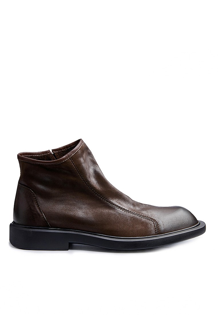 VANSA Vintage Cow Nubuck Leather High-Top Boots VSM-B20242