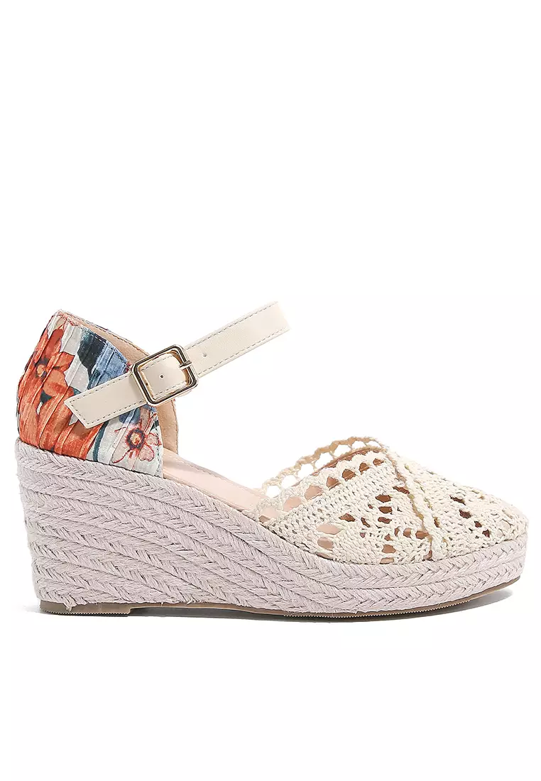 Twenty Eight Shoes 7.5CM Hollowed Linen Wedge Espadrilles WTY158 5