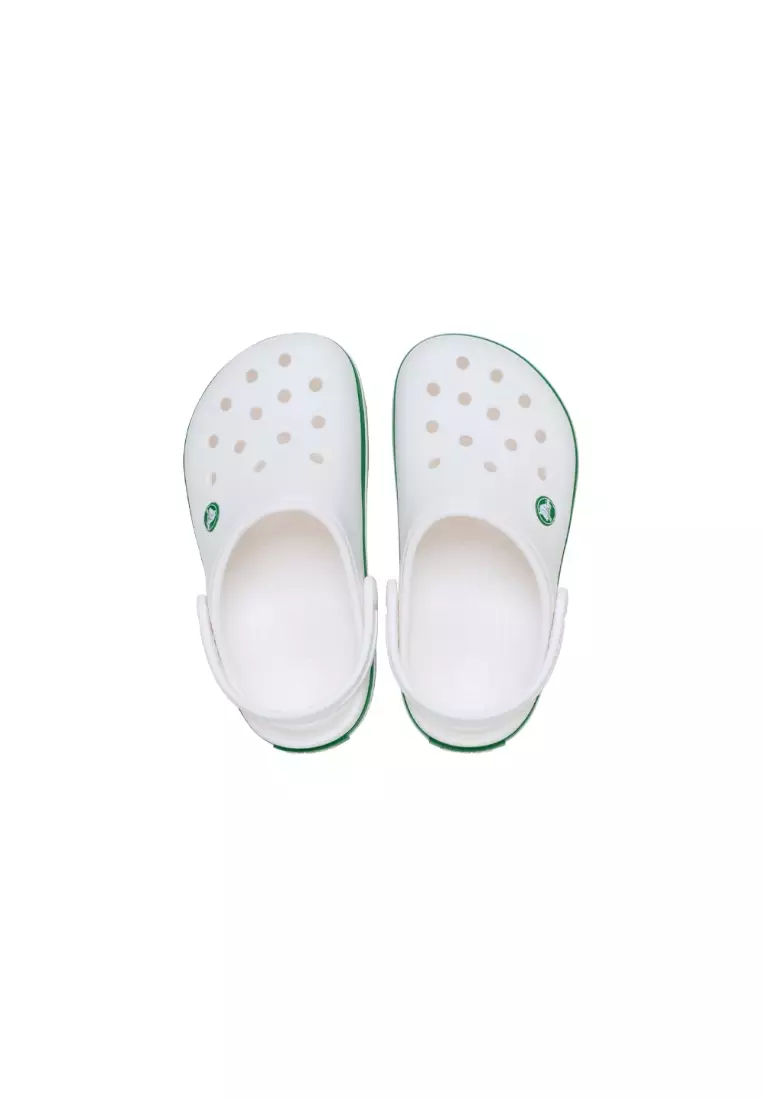Kids' Crocband Clog In White Green Ivy