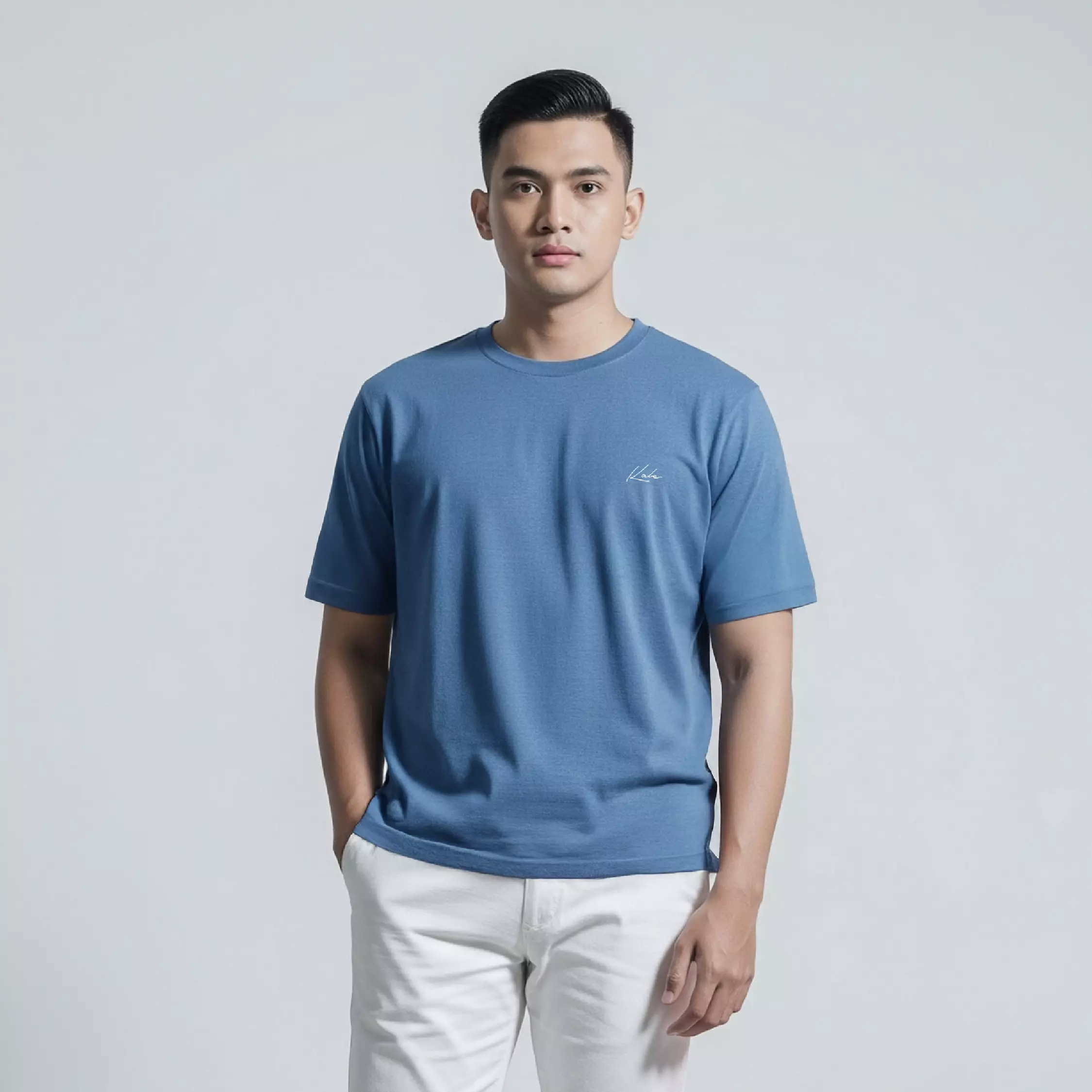 Kale Exo Denim / Atasan Kaos Pria / Baju Kaos Pria / Kaos Basic Pria / Kaos Boxy Fit / Kaos Korea