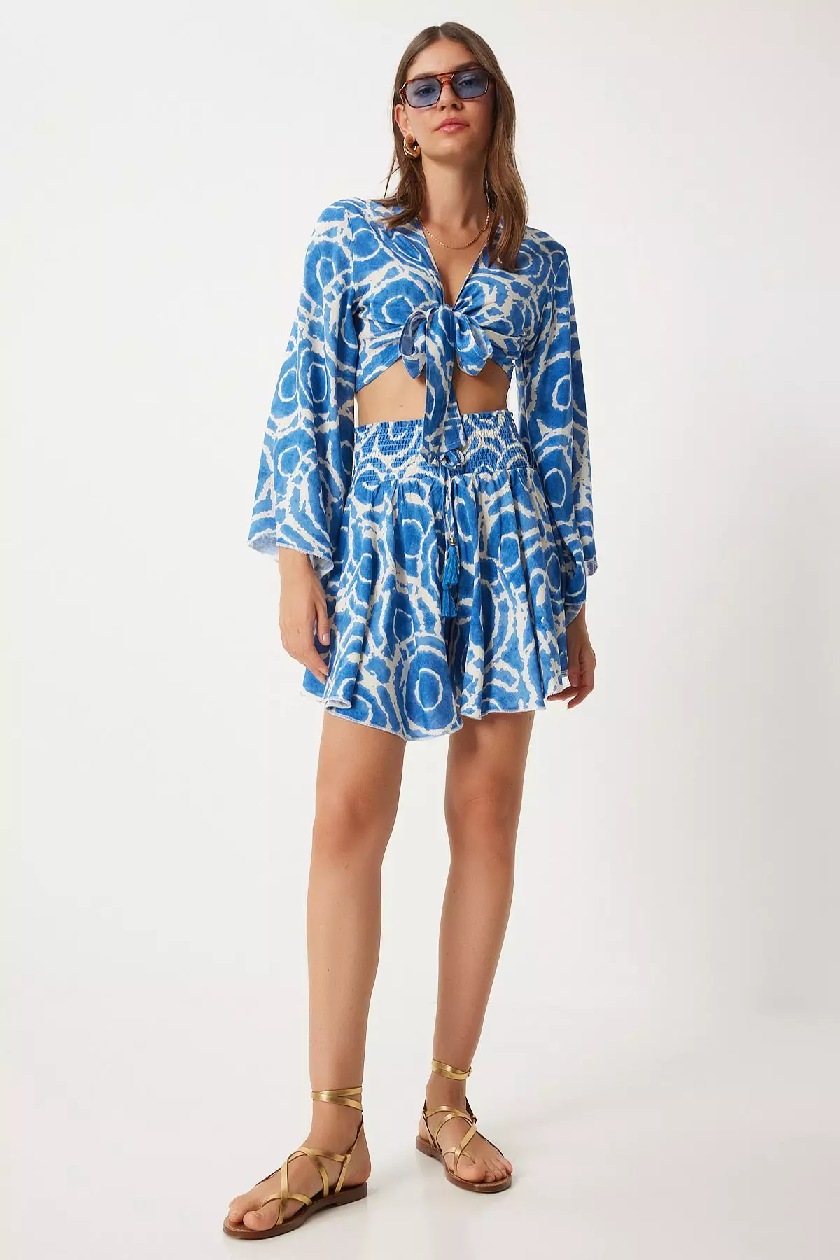 Blue Patterned Regular Set