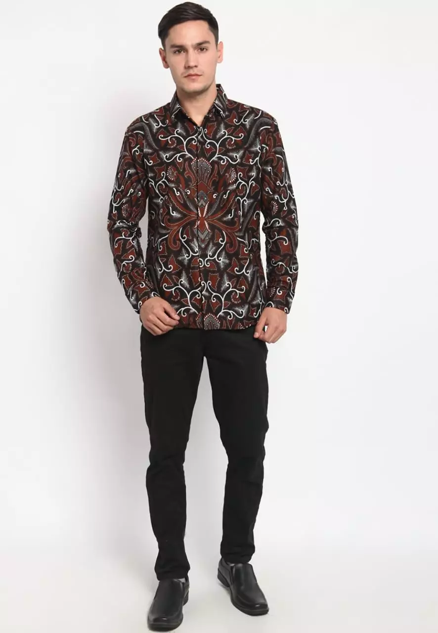 Satyabama Kemeja Batik Pria Premium Slimfit Modern Lengan Panjang