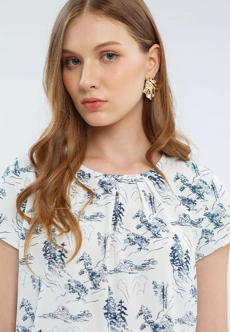 Minimal Grezia Top Offwhite Warna Offwhite