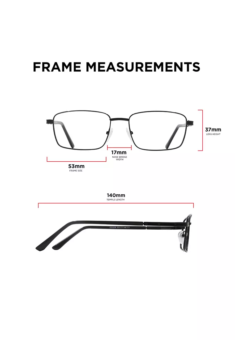 3038 Metal (C2-Black/Gold) Anti-Radiation Computer Eyeglasses for Men/Women