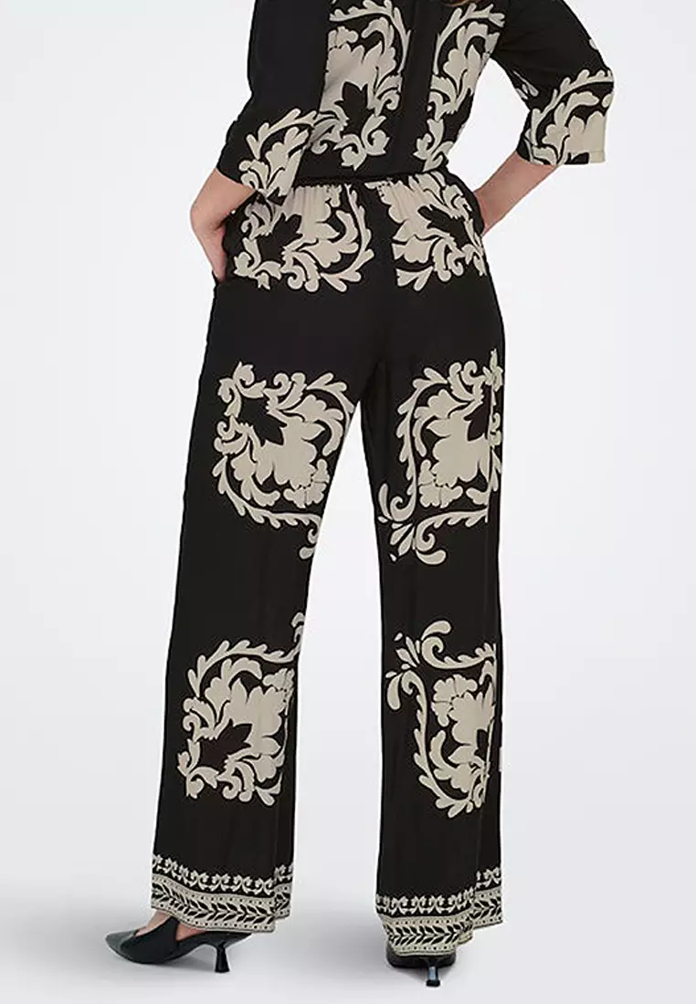 Printed Wide Pants