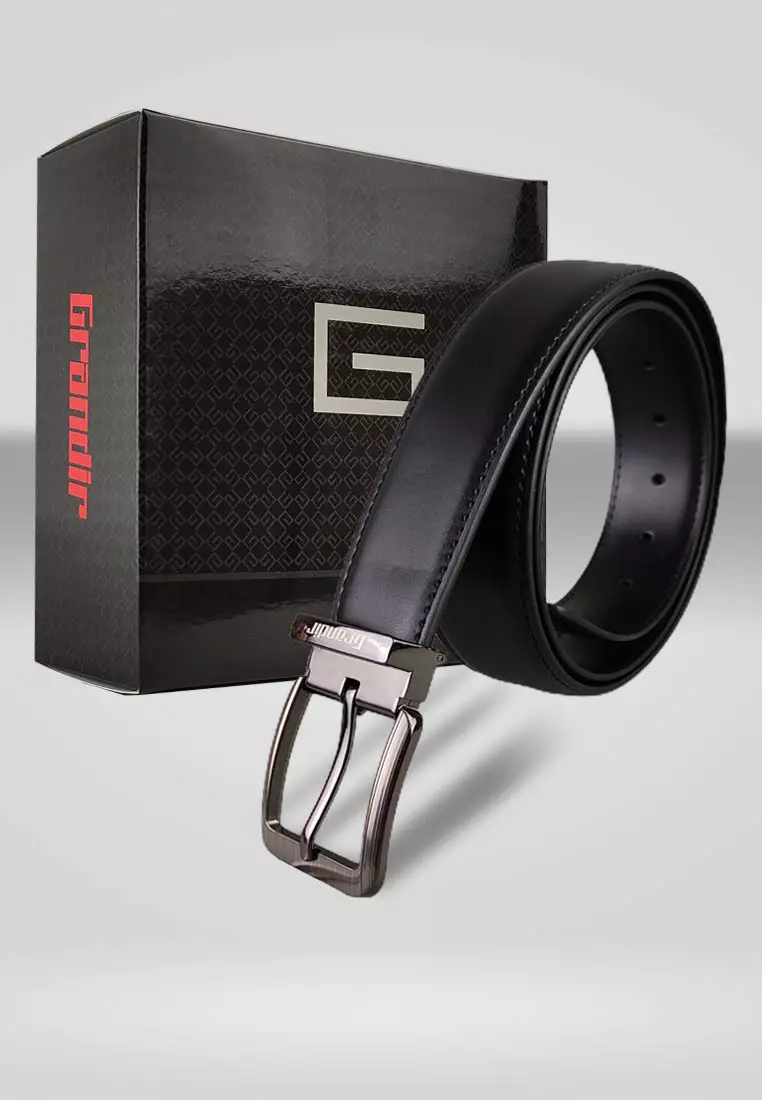 Grandir Ikat Pinggang Pria Kulit Sintetis Premium Sabuk Gesper Men Belt P