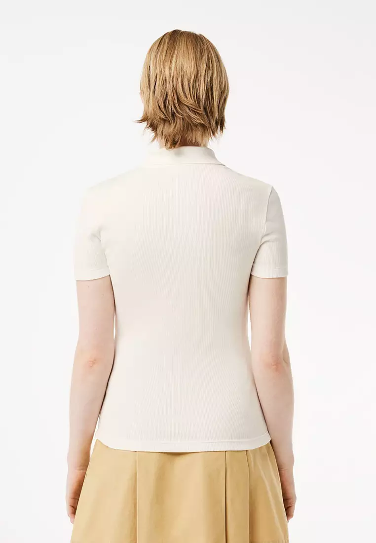 L.12.D Slim Fit Ribbed Cotton Polo Shirt
