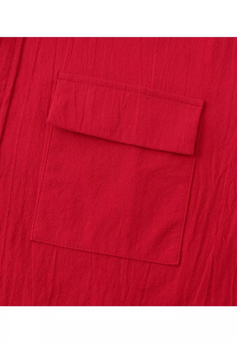 Loose Square-neck Linen Shirt YL-SKD01