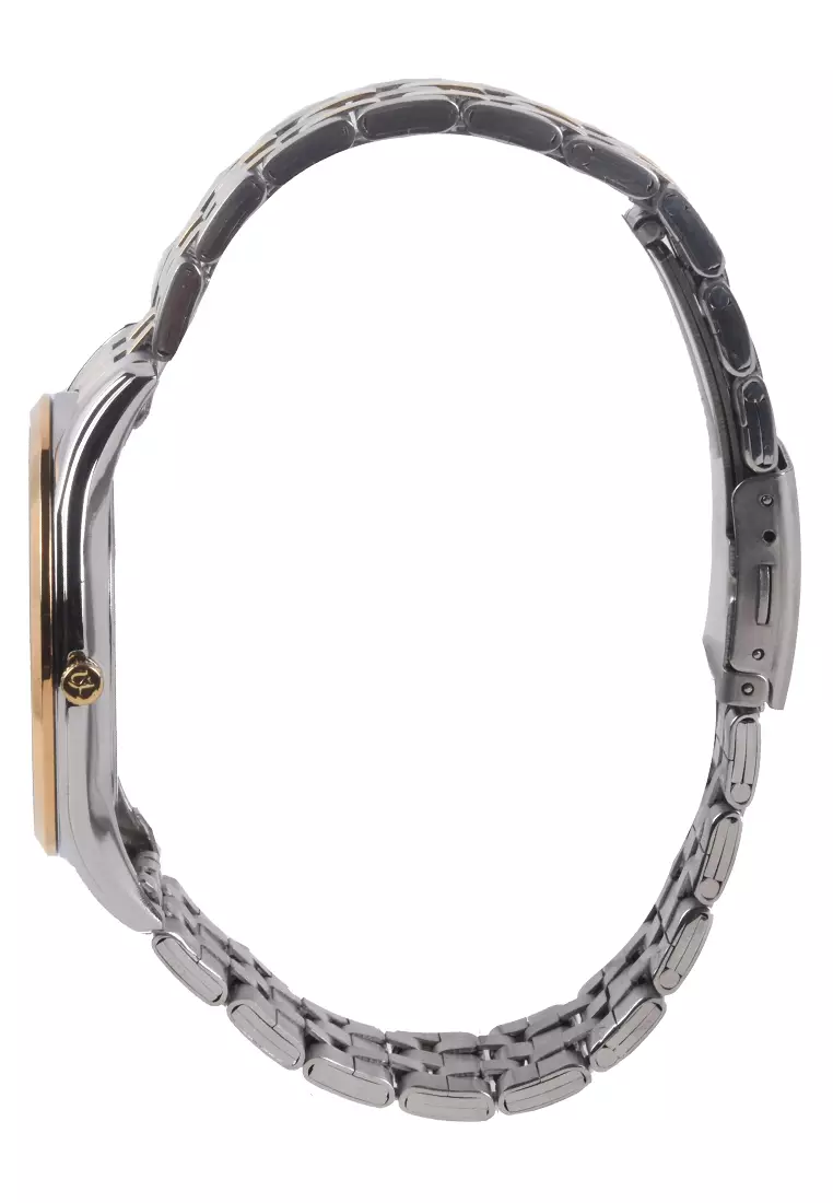 Mirage - Jam Tangan Analog Pria - Silver Gold - Stainless Steel Bracelet - 8544M-D