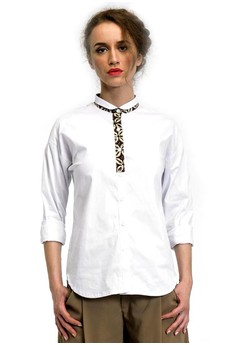 Baju Hem Putih  Polos Wanita  Kumpulan Model Kemeja 