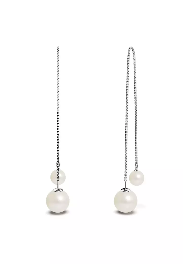 Double sided hanging earrings clearance
