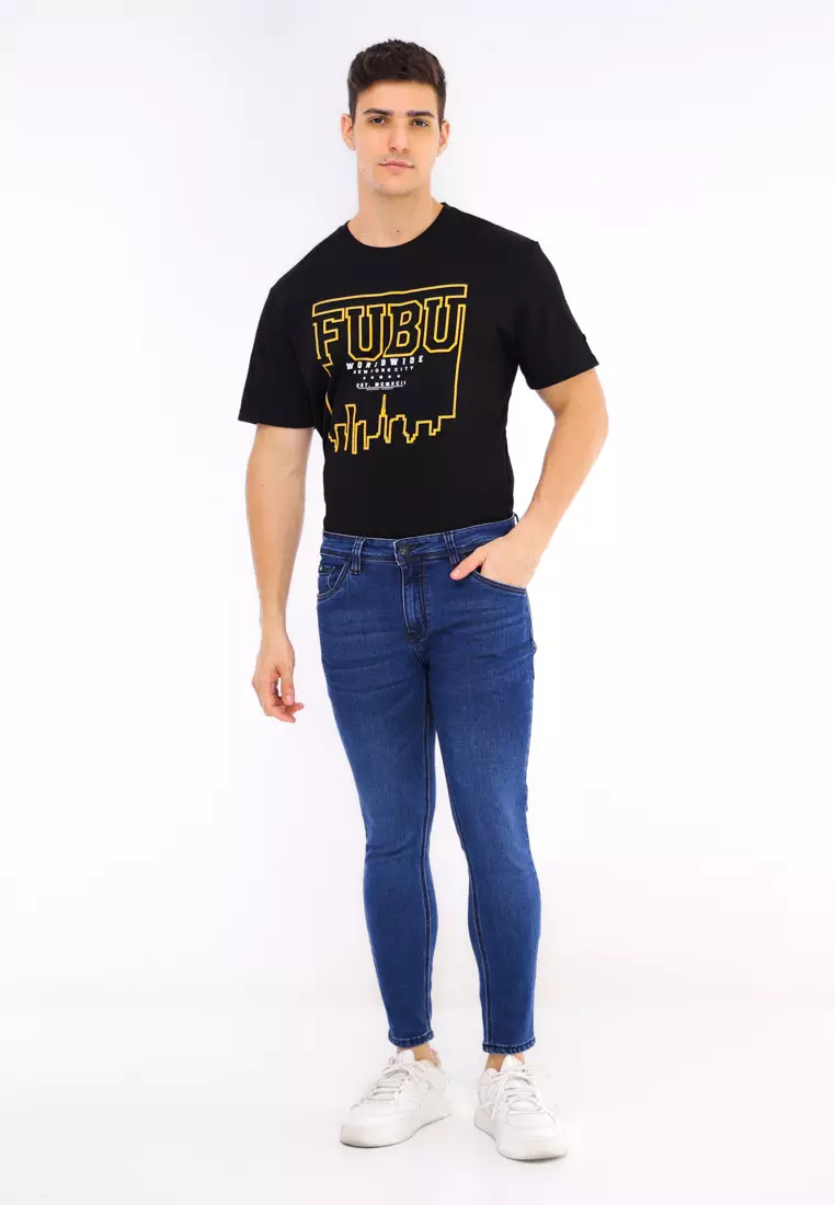 Denim Long Pants Skinny Fit Stretch