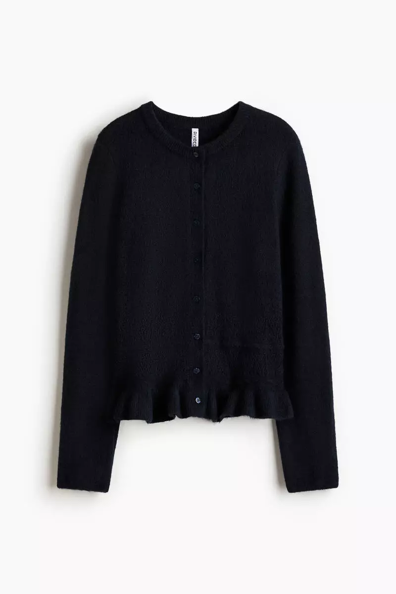 Pointelle-knit cardigan