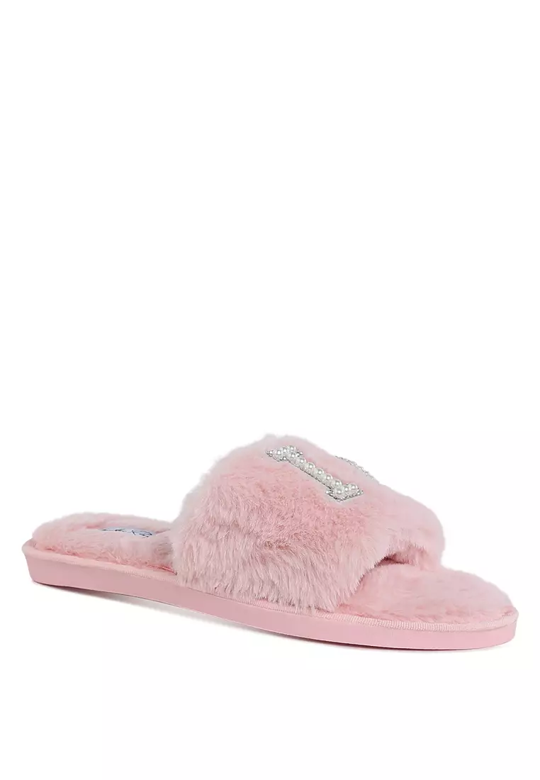 Sandal Bulu Warna Pink