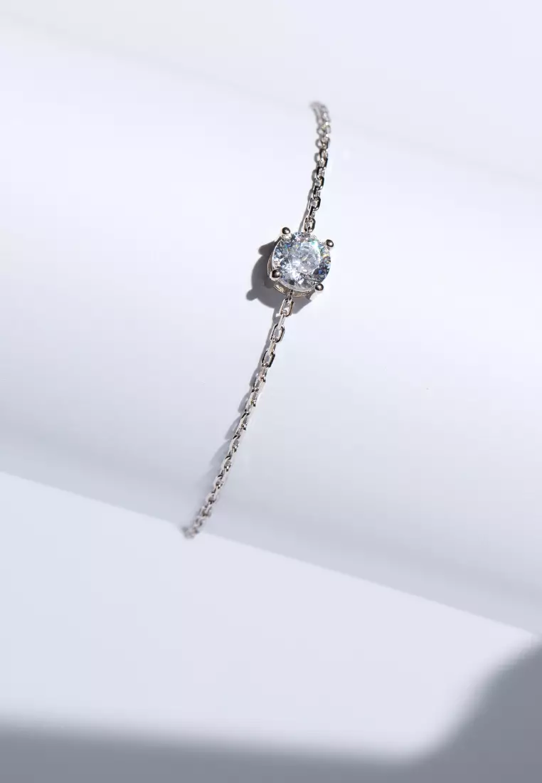 Buy Alfredulla 1ct Round Solitaire Silver 925 Swarovski Zirconia