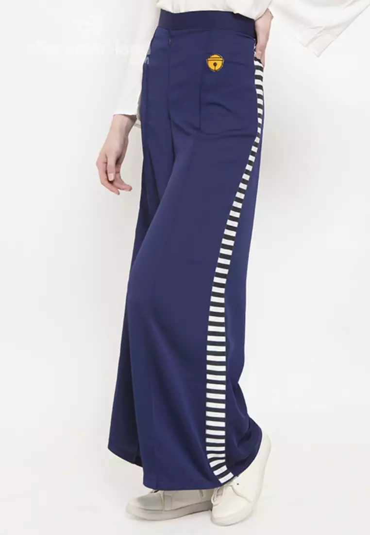 Doraemon Strip Pants Blue