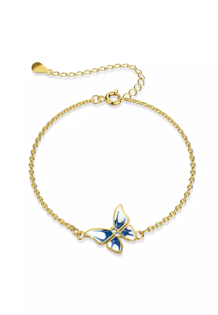 Alice Butterfly Gold Stainless Steel Bracelet