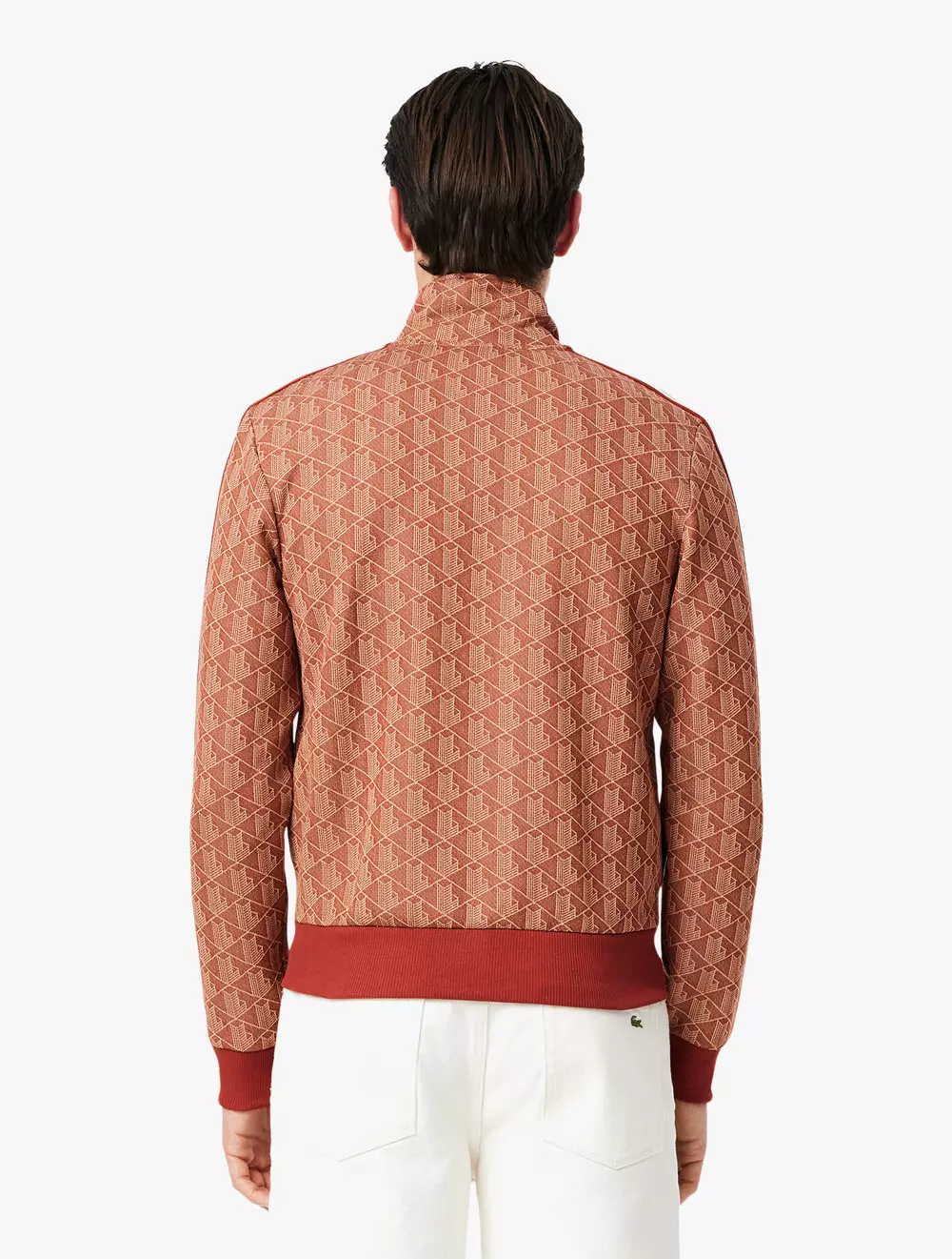 Paris Zip-Up Jacquard Track Jacket - Brown