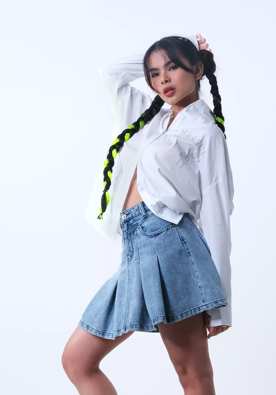 Kemeja Wanita Oversize Vina Offwhite