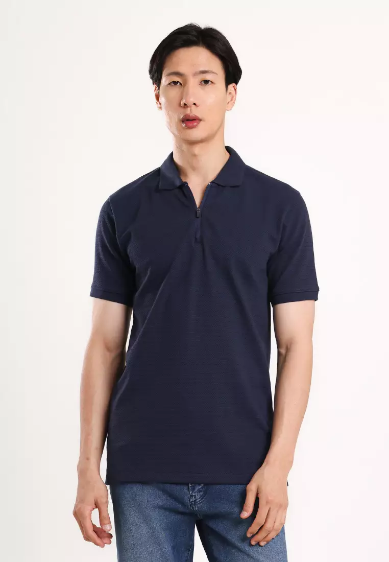 Used 1968 - Rush Kaos Kerah Polo Knit Pria Lengan Pendek