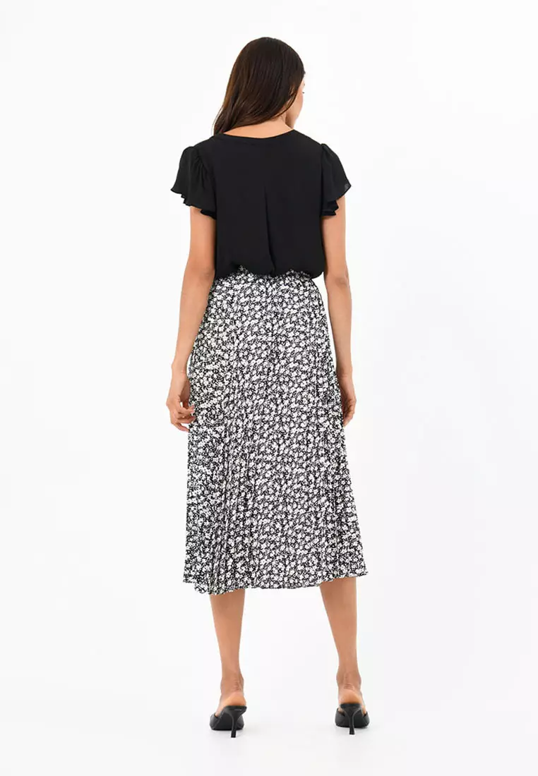 Matisse Pleated Floral Skirt