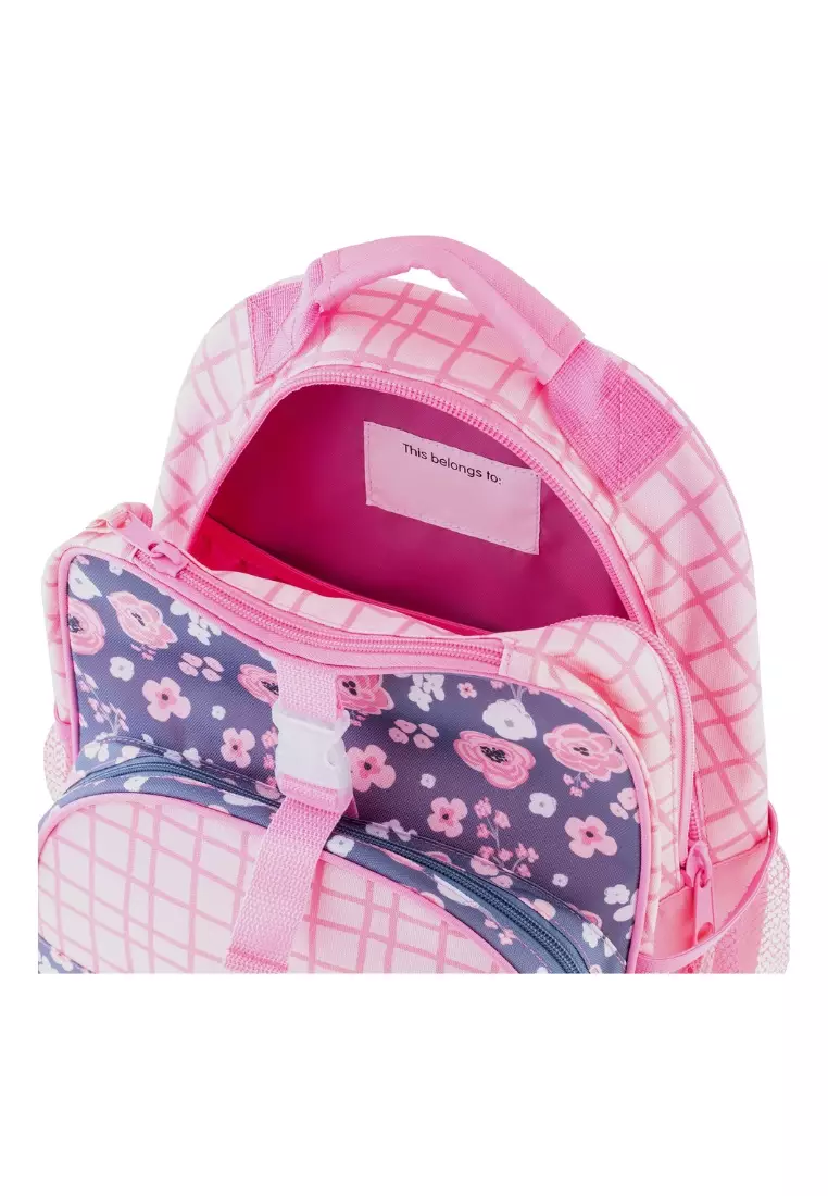 All Over Print Backpack with Lunch Bag for Kids AOP Charcoal Flower