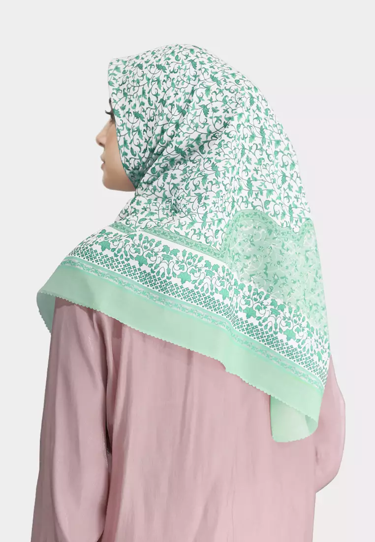 Zelena - Zalika Scarf | Hijab Segiempat Motif Printed - Green