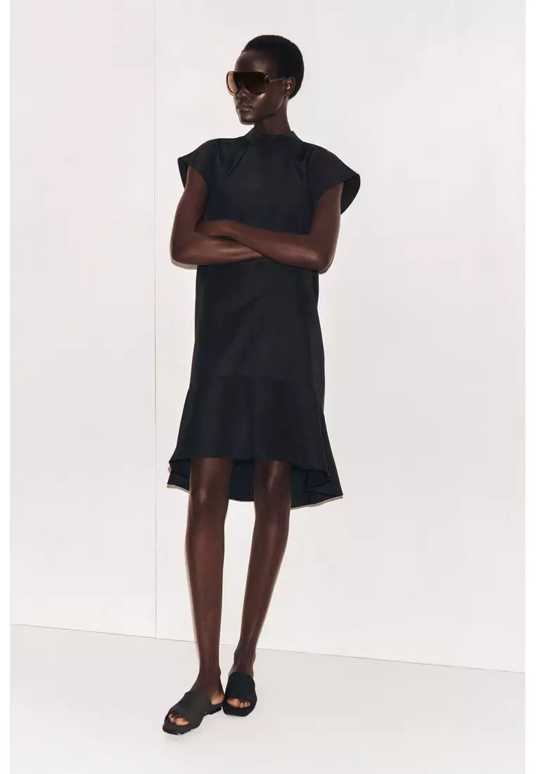 FLARED CAP-SLEEVE MINI DRESS