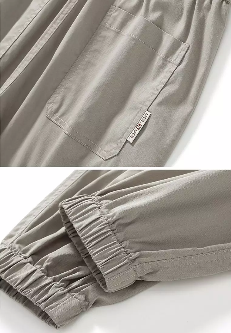 抽繩休閒束腳褲