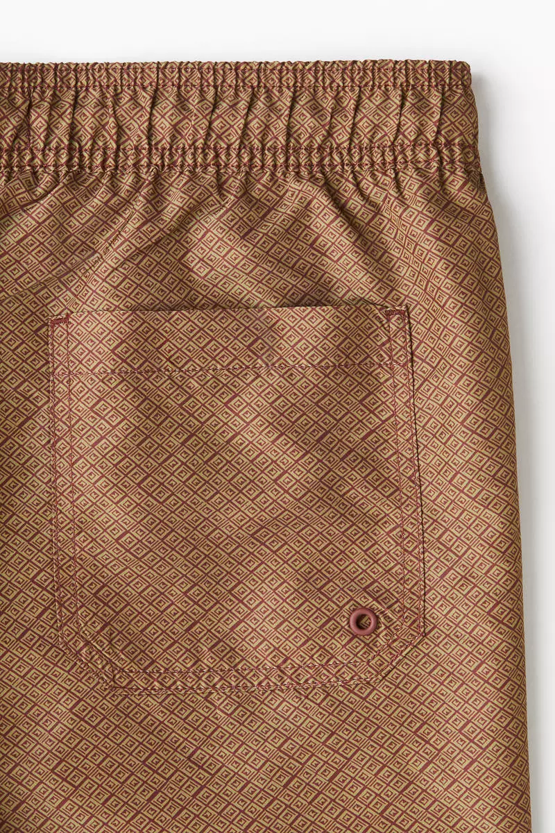 Patterned swim shorts