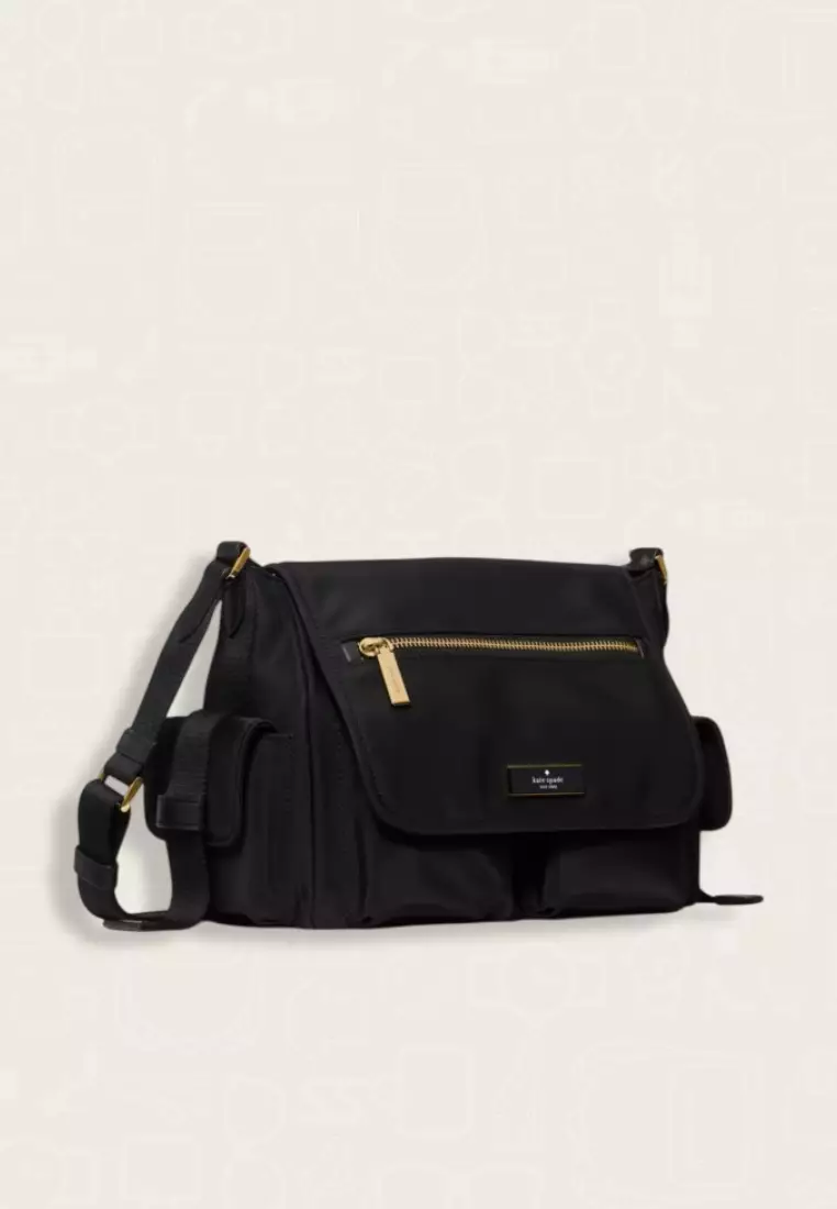 Kate Spade Carter Ksnyl Cargo Messenger Bag Black