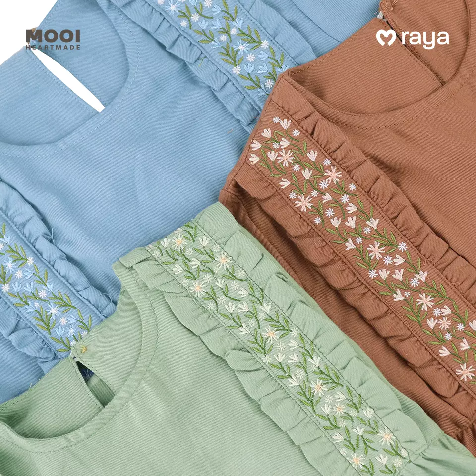 Mooi Dress Anak Gamis Anak Perempuan Raya Collection Maisha Gamis - Khaki